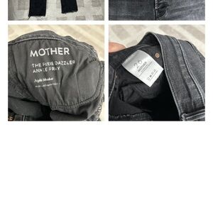 MOTHER Charcoal Pixie Dazzler Jeans
